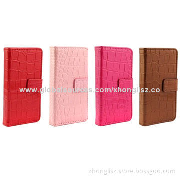 PU Leather, Crocodile Skin Style, Wallet Card Holder, Case for Apple iPhone Series
